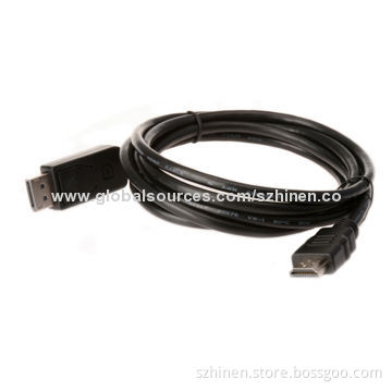 6ft DP to HDMI Adapter DisplayPort Cable, Male-male, Supports 8 and 10 Colors Depth